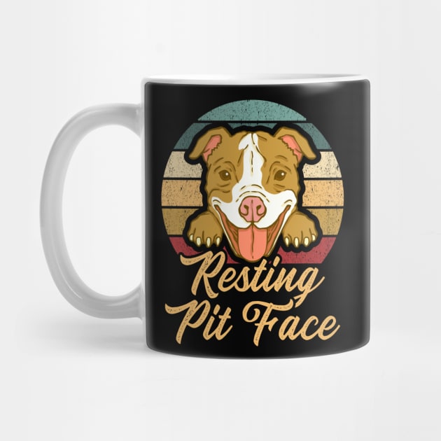 Resting Pit Face - Vintage Retro Sunset by tiden.nyska